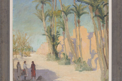 Churchill’s 1935 Marrakech painting gifted to his wife and later to Hudson’s Bay sells in Toronto for £840000 soaring past estimates as collectors seek rare works from the wartime leader.