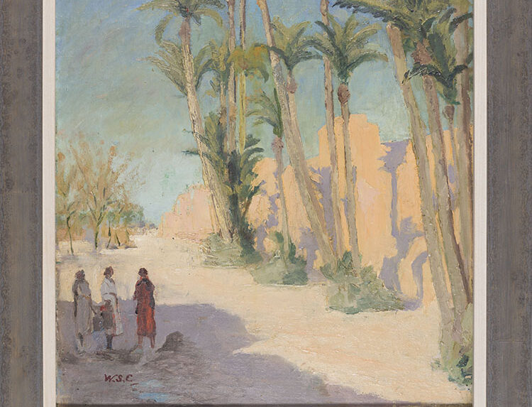 Churchill’s 1935 Marrakech painting gifted to his wife and later to Hudson’s Bay sells in Toronto for £840000 soaring past estimates as collectors seek rare works from the wartime leader.