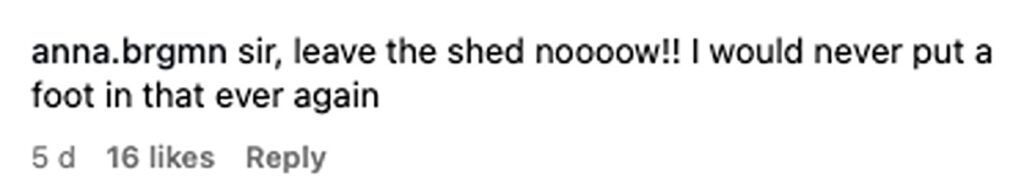 Social media comment on the post