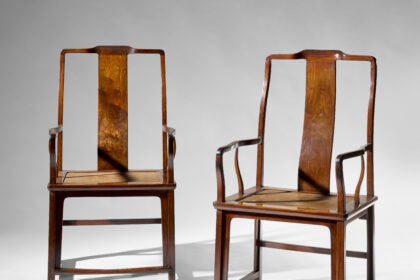 Two rare 17th century Chinese huanghuali armchairs owned by economist Solomon Adler, a friend of Chairman Mao, sold for £786,000 after a fierce bidding war at auction.