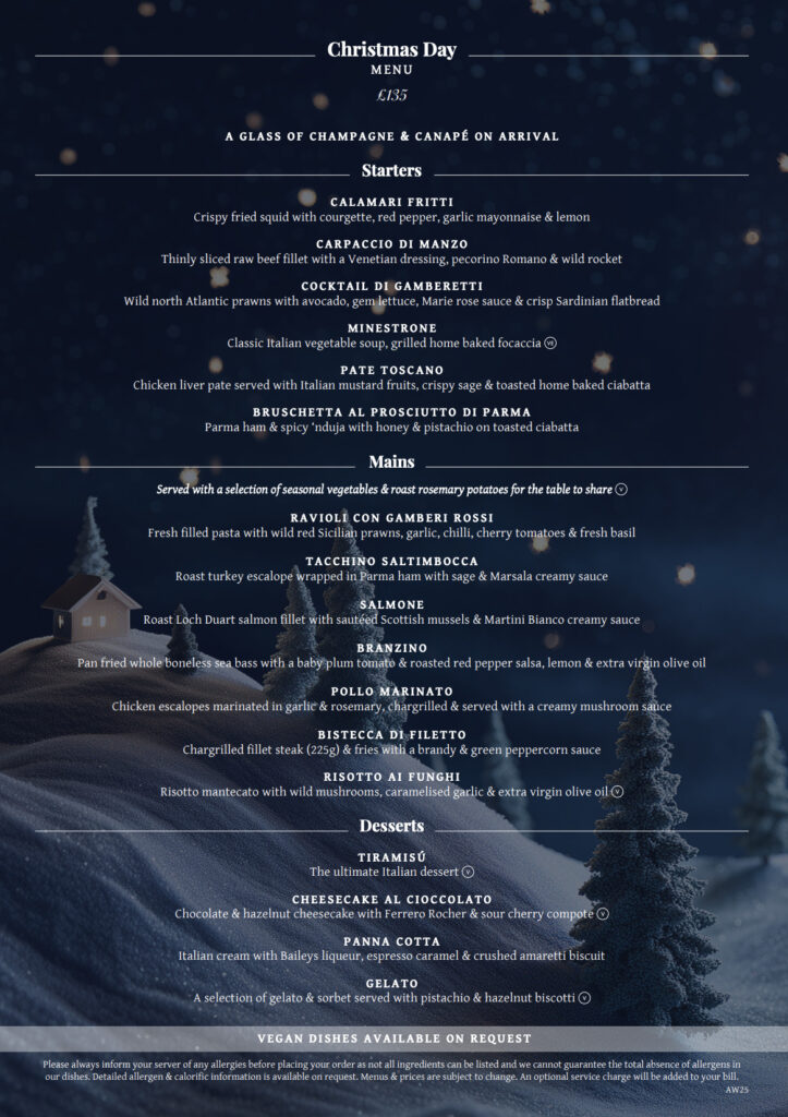 Gino D’Acampo charges Geordies more for identical Christmas Day menu with Newcastle diners paying 150 pounds compared to 100 in northern cities and 135 in London sparking customer confusion.