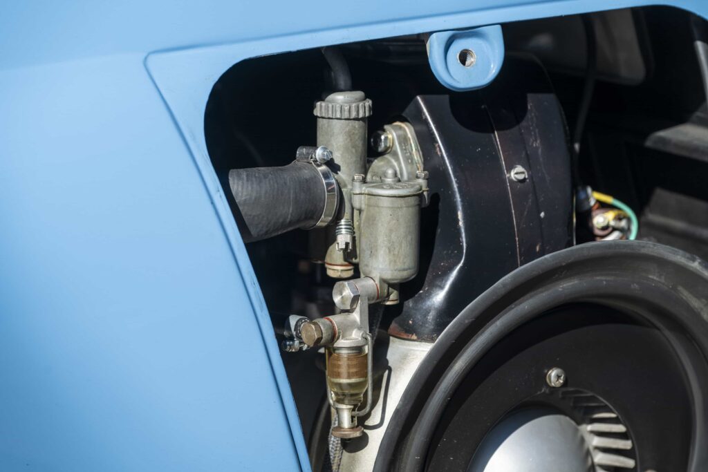 A charming 1957 BMW Isetta 300 microcar expected at 22000 pounds offers restored blue and white style 53mph top speed and classic appeal ahead of its RM Sotheby’s auction today.