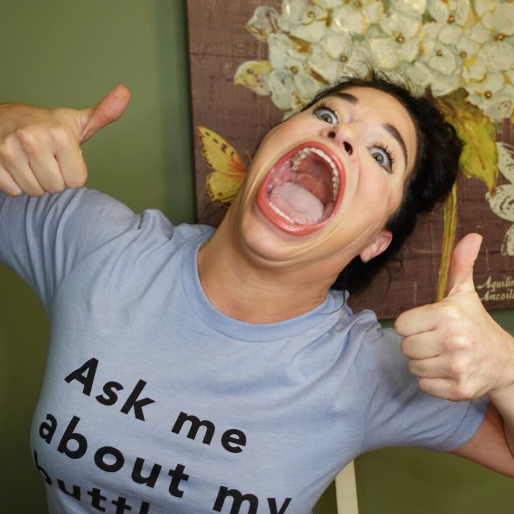 Former world record holder for largest mouth shocks fans by eating a whole pie in one bite. TikTok star with 3.8m followers turns her once-mocked feature into a superpower.