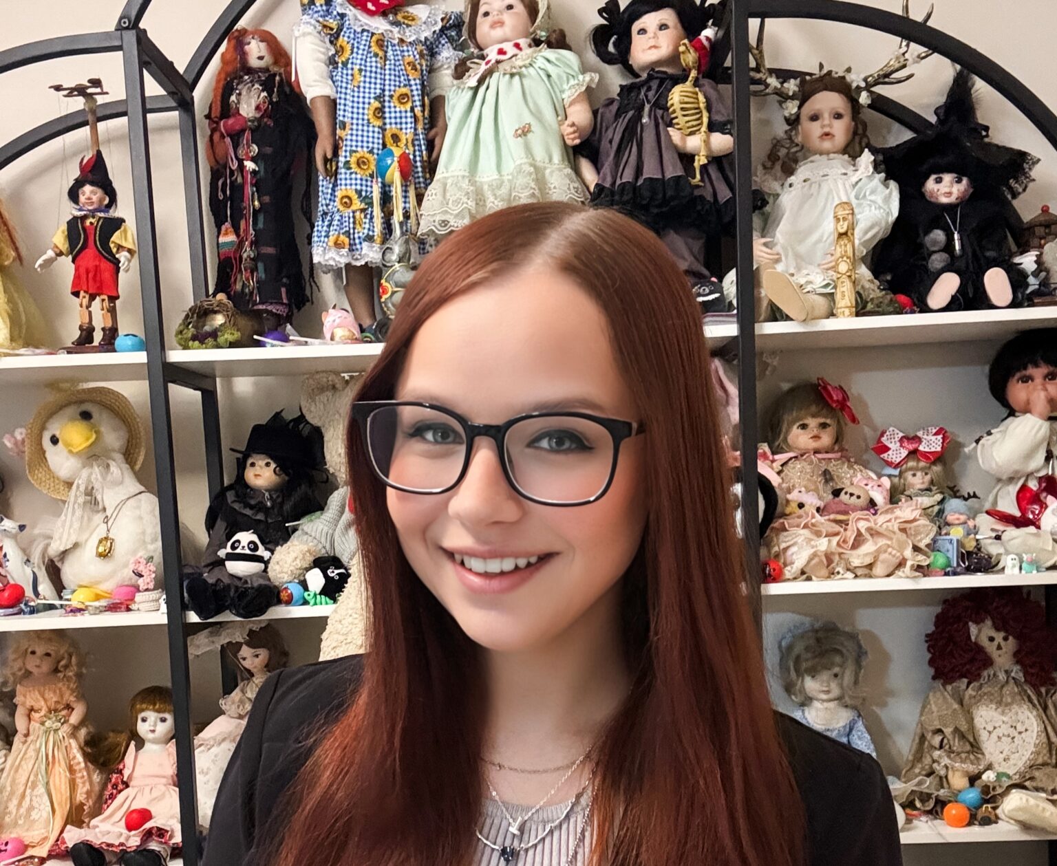 Teej the Woman with dozens of haunted dolls says they watch TV with her and even predict Dancing With The Stars winner using a spirit wave device
