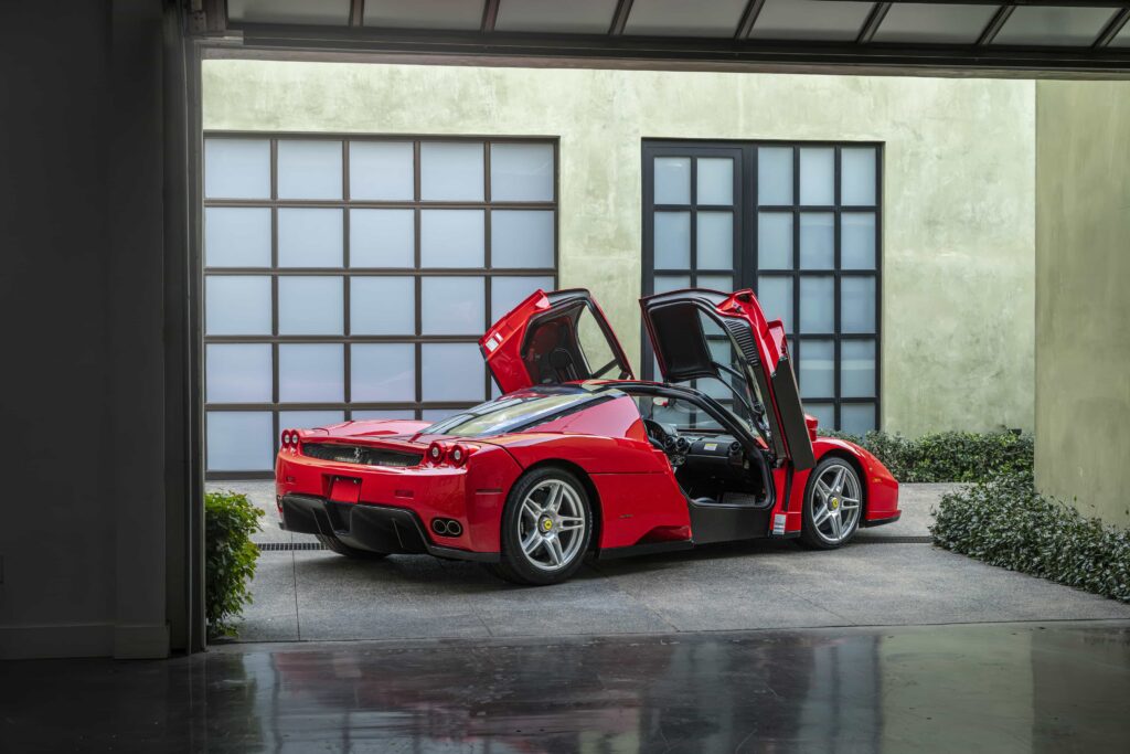 A barely driven Ferrari Enzo with just 746 miles is heading to auction for up to £4.5m turning a £500k 2003 hypercar into a ninefold investment icon.