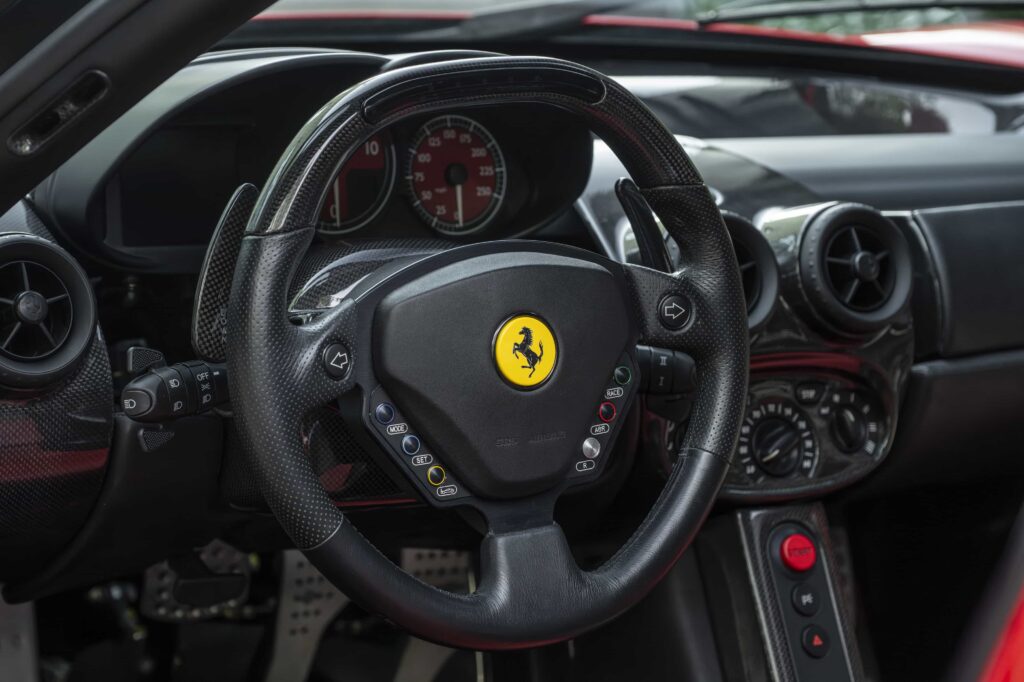 A barely driven Ferrari Enzo with just 746 miles is heading to auction for up to £4.5m turning a £500k 2003 hypercar into a ninefold investment icon.