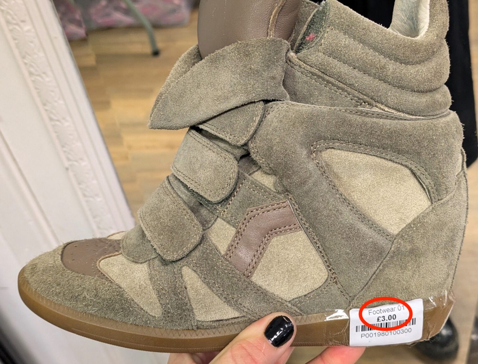 Bargain hunter scores £525 designer Isabel Marant trainers for just £3 after 15 years of wanting them calling it the thrifting jackpot as circular fashion pays off brilliantly.