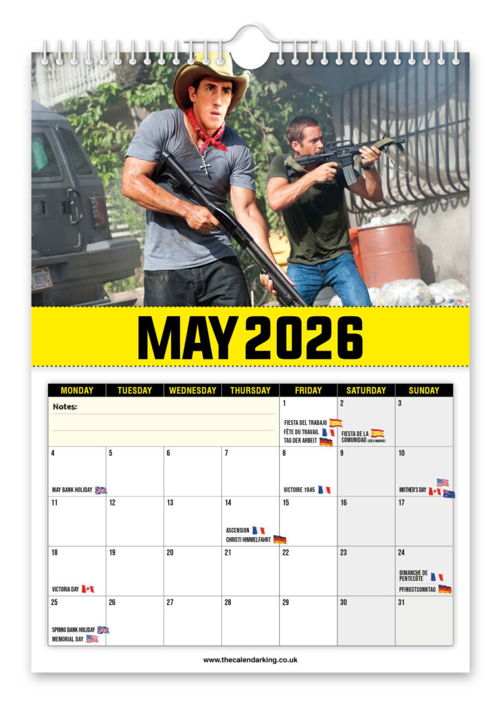 A quirky 2026 Bryn Diesel calendar hilariously blends Uncle Bryn with Vin Diesel iconic movie scenes-offering a fun novelty gift sure to spark laughs all year round.