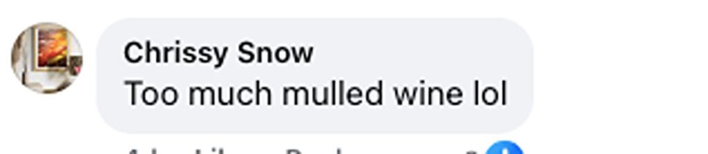 Social media comment on the post of Christmas shopper soaked by rising tide in Newquay after shortcut across seaweed covered rocks goes wrong leaving her wet but safe as amused locals react to the festive mishap.