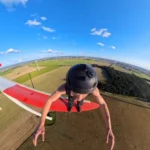 Daredevil George King leaps from spinning wind turbine blades hundreds of feet in the air as the notorious Shard climber pulls off one of his most extreme stunts yet.