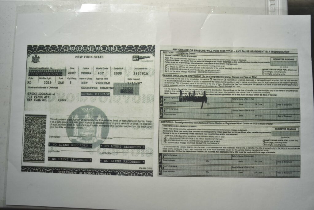 Donald Trump’s former Ferrari F430 F1 bought new in 2007 is heading to auction for £750,000, featuring low mileage, V8 power and signed ownership paperwork.