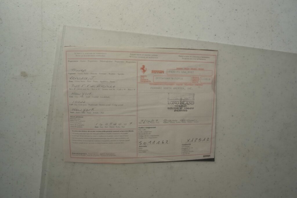 Donald Trump’s former Ferrari F430 F1 bought new in 2007 is heading to auction for £750,000, featuring low mileage, V8 power and signed ownership paperwork.