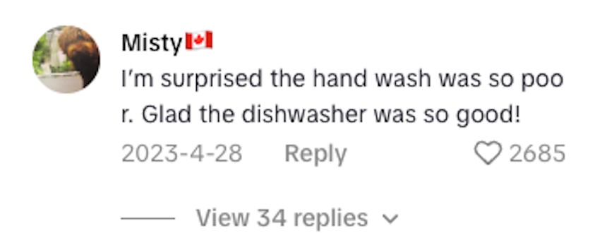 Social media comment on the post of Microbiologist tests plates after washing finds bacteria lingering on hand washed dishes while dishwasher slashes germs shocking viewers ahead of Christmas cleaning rush.
