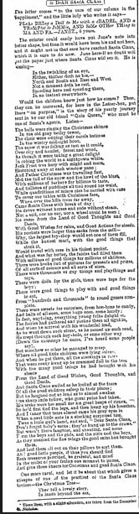Earliest known UK letter to Santa from 1883 reveals six year old Janet’s sweet wish list as Ancestry shows how children’s Christmas hopes have changed but heartfelt messages stay the same.