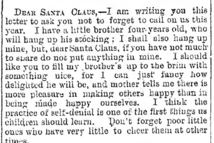 Earliest known UK letter to Santa from 1883 reveals six year old Janet’s sweet wish list as Ancestry shows how children’s Christmas hopes have changed but heartfelt messages stay the same.