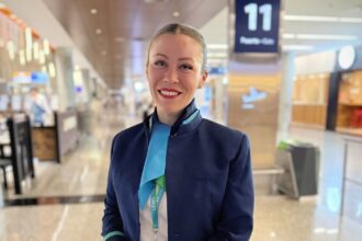 Flight attendant shares three stress free Christmas travel tips as festive rush hits record levels and reveals why Santa was nearly kicked off a plane mid holiday chaos.