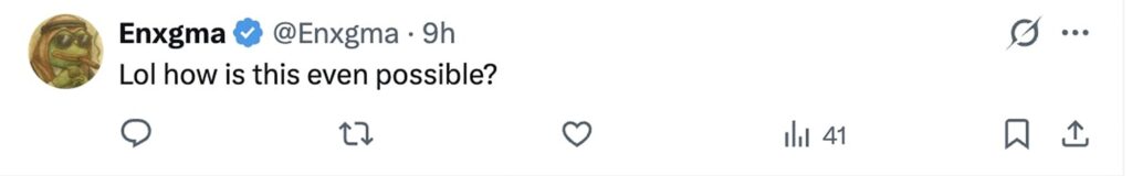 Social media comment on the post of Baffled locals watch as a silver hatchback ends up balanced on a bent bollard in north London leaving wheels off the ground and jokes flying near Spurs stadium at rush hour.