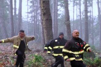 Pender Island firefighters go viral recreating Twilight’s iconic vampire baseball scene with dramatic poses props and slow motion moves earning millions of views and fan praise.