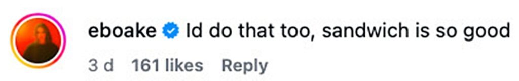 Social media comment on the post of Teenager stunned as his £13 luxury Borough Market sandwich is snatched and eaten in seconds by his own labradoodle leaving him without a single bite.