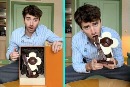 Influencer sparks debate after spending £250 on Louis Vuitton chocolate admitting the luxury treat looks stunning but tastes like a basic bar and is not worth the price.