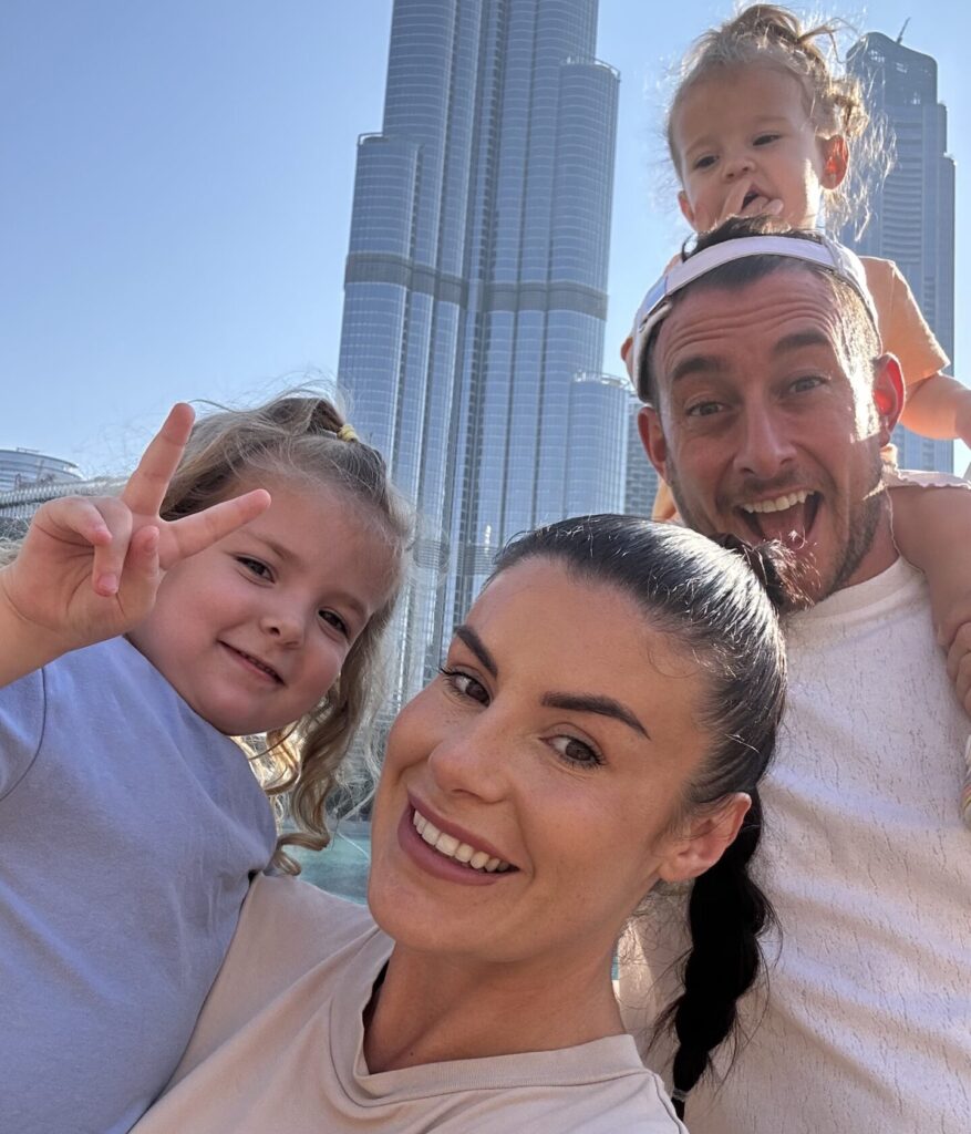 A British mum who moved her family from the UK to Dubai says sunshine lower taxes and outdoor living have boosted their happiness by a thousand fold and transformed their lifestyle.
