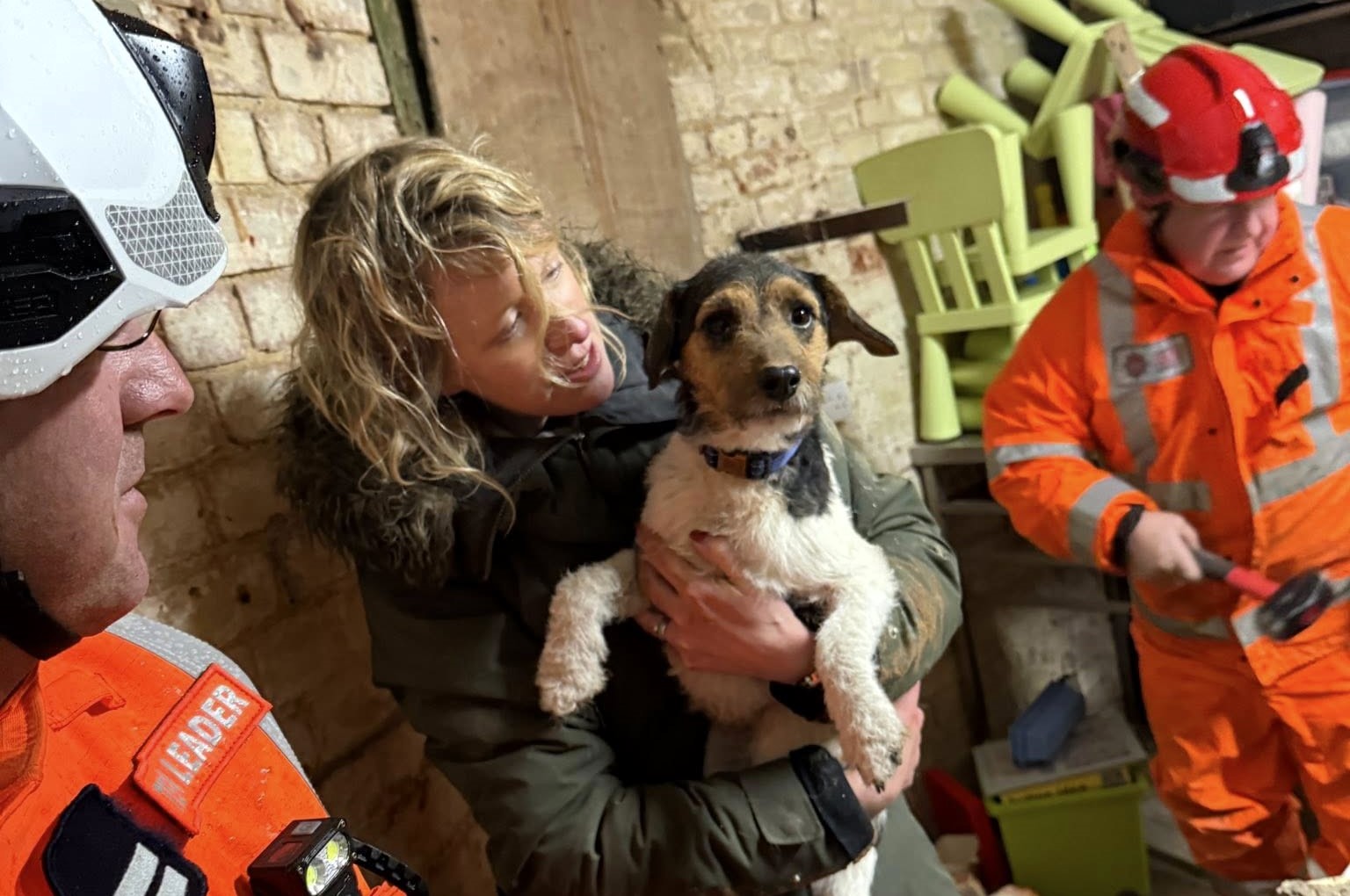 Dog trapped between walls at Southsea Model Village sparks dramatic rescue as fire crews cut through bricks to save Jack Russell Benny and reunite him safely with owner.