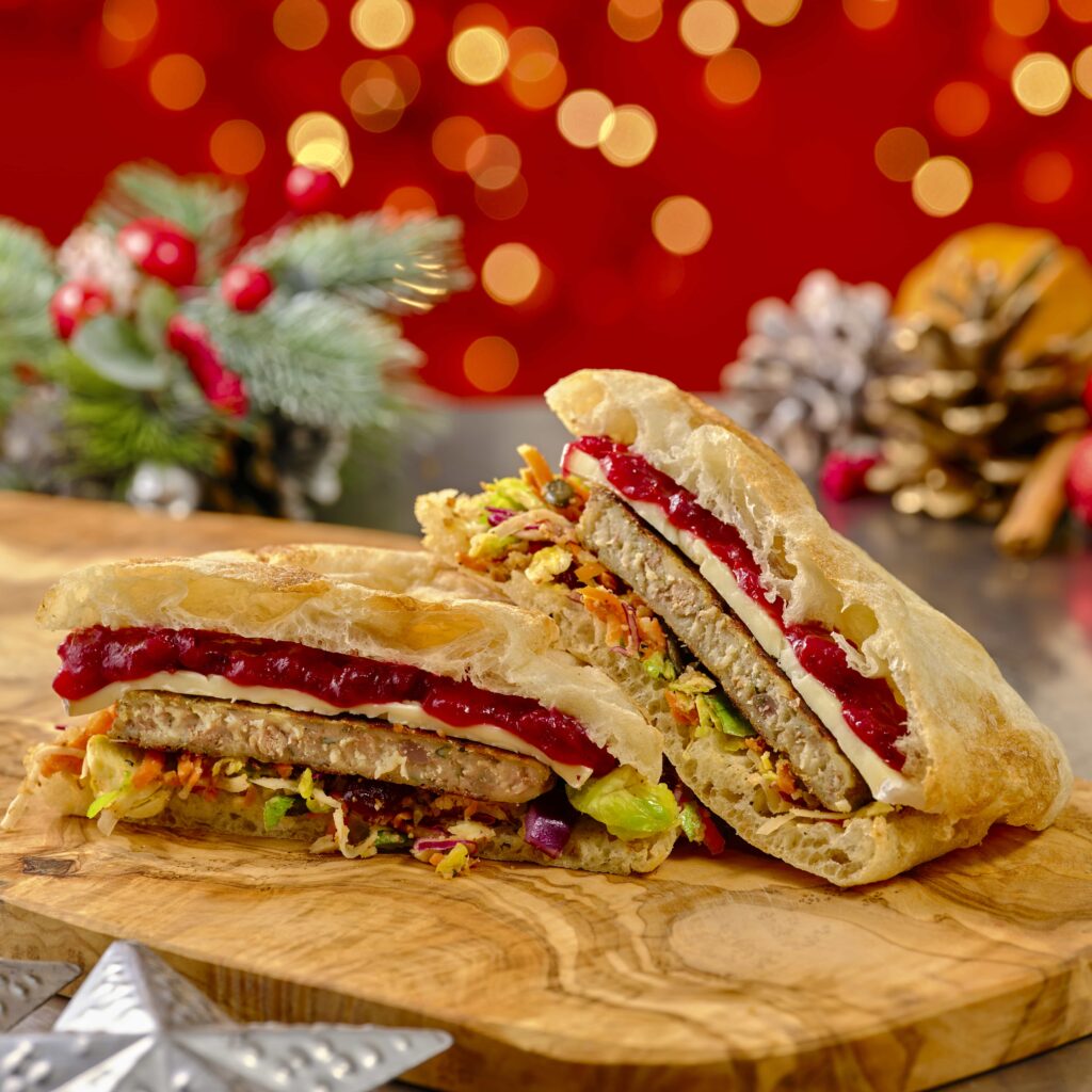 A Michelin trained chef unveils a strange festive cat food Christmas sandwich using “human quality” turkey from KatKin but its overpowering smell makes it nearly impossible to eat.