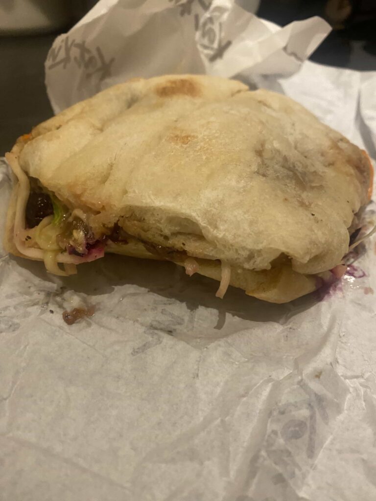 A Michelin trained chef unveils a strange festive cat food Christmas sandwich using “human quality” turkey from KatKin but its overpowering smell makes it nearly impossible to eat.