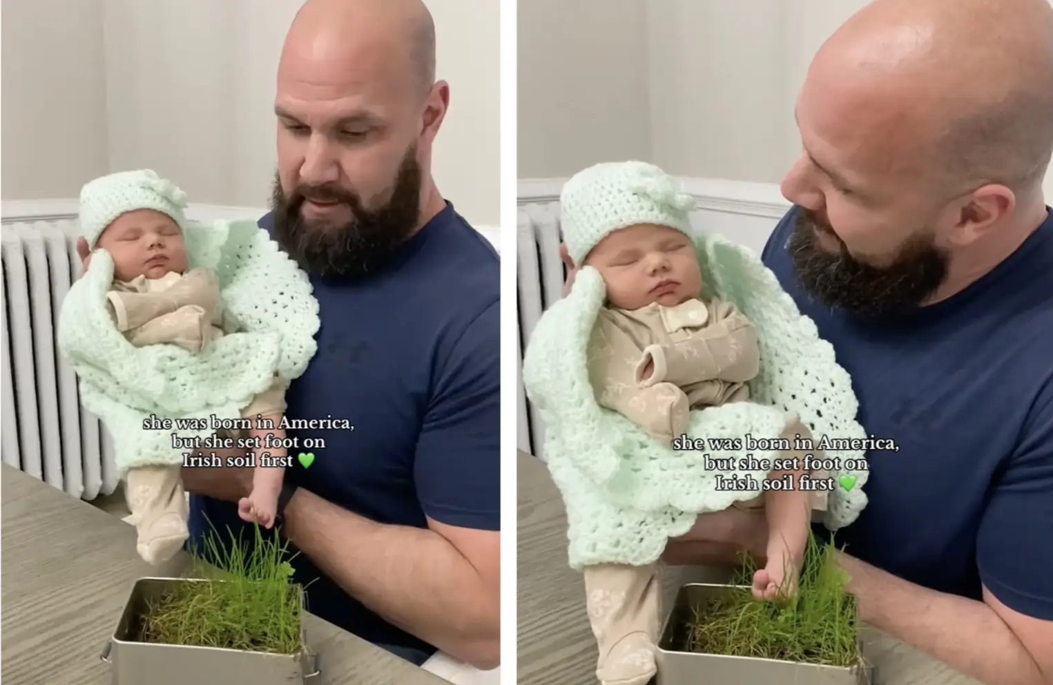An American couple shipped Irish soil to the US so their newborn could touch her heritage with first steps on Irish dirt a heartfelt tradition celebrating roots culture and family pride.
