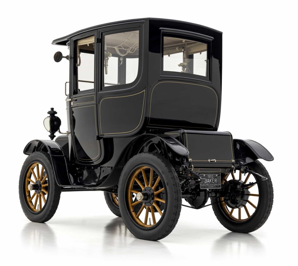 A 1912 Baker Electric Model V one of the world’s earliest electric cars is heading to auction for £375,000 celebrated for its design history and meticulous restoration.