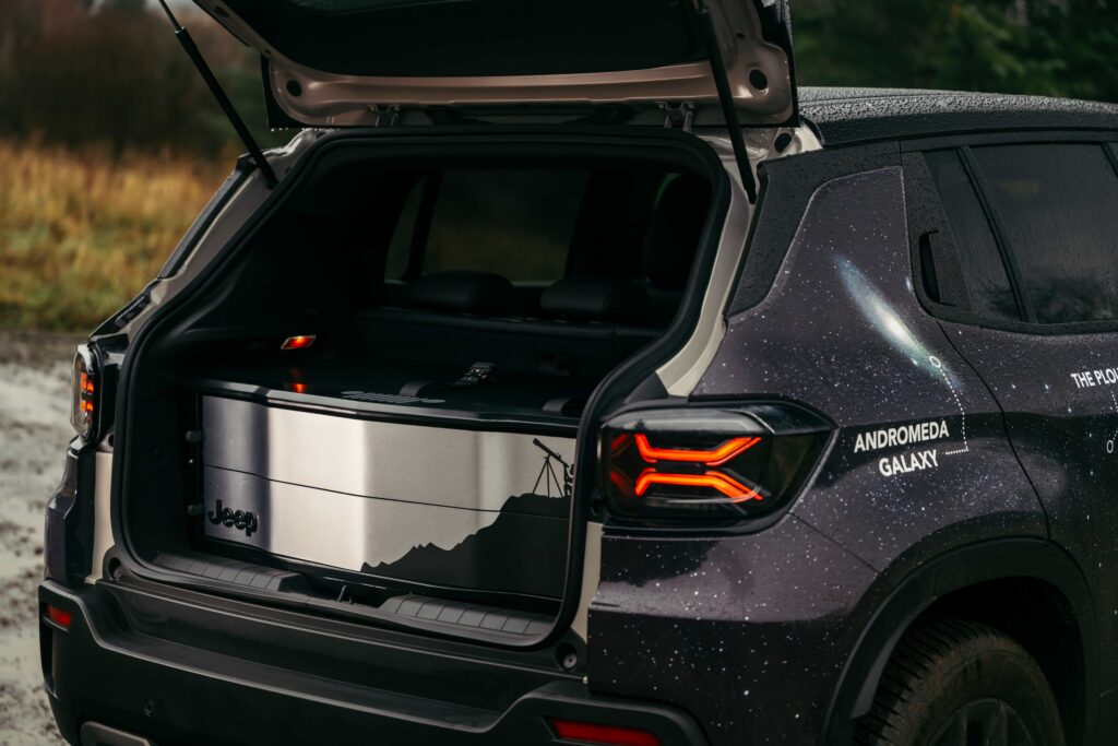 A one off £35,000 Jeep Avenger Stargazer concept features a roof mounted telescope, stargazing gear and cosmic themed design to help Brits explore the night sky and cut light pollution.