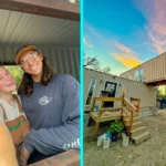 A couple built a 624 sq ft shipping container home on 12.5 Texas acres for far less than traditional housing, with monthly bills of just £440 including water generated from air.