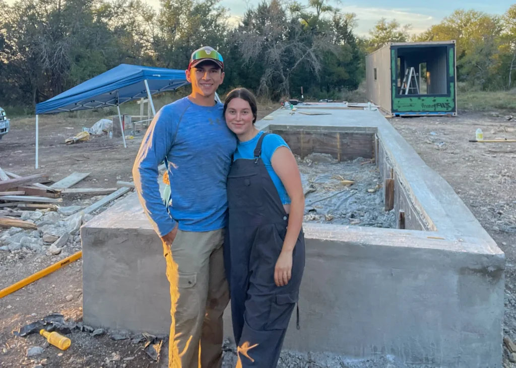 A couple built a 624 sq ft shipping container home on 12.5 Texas acres for far less than traditional housing, with monthly bills of just £440 including water generated from air.