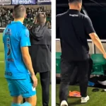 Pitch invader slips while chasing Neymar and crashes into defender Zé Ivaldo sending him into the dugout as Santos fans react to the viral football chaos moment.