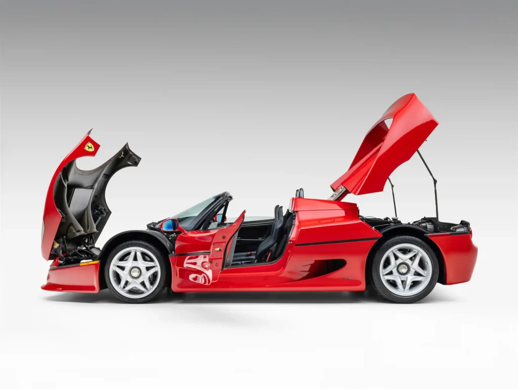 Rare 1995 Ferrari F50 with just 8,195 miles on sale for £6.5m, nearly nine times its original price, as one of only 349 models ever built.