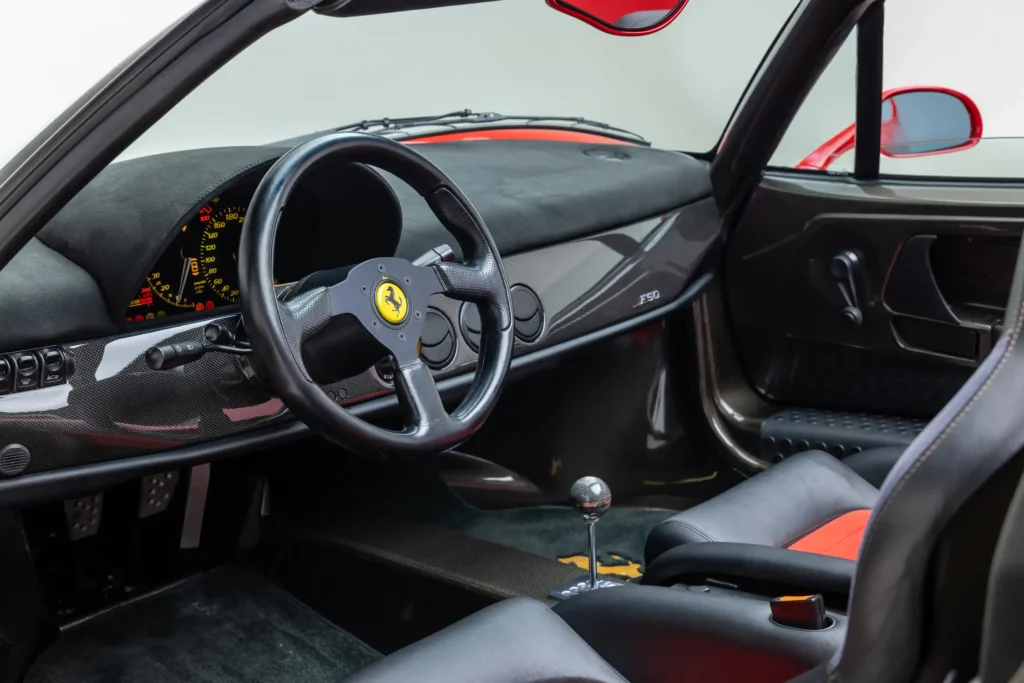 Rare 1995 Ferrari F50 with just 8,195 miles on sale for £6.5m, nearly nine times its original price, as one of only 349 models ever built.