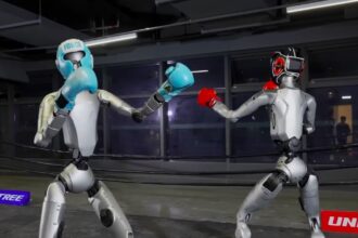 A new humanoid robot shocks viewers by brutally sparring and overpowering another bot in a viral demo highlighting rapid advances in fighting skills and robotic strength.