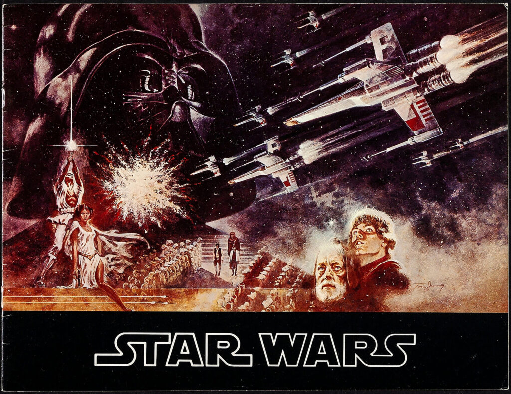 A rare original 1977 Star Wars poster from producer Gary Kurtz sells for £2.9m tripling estimates as the iconic Tom Jung artwork becomes one of the most valuable pieces in franchise history.