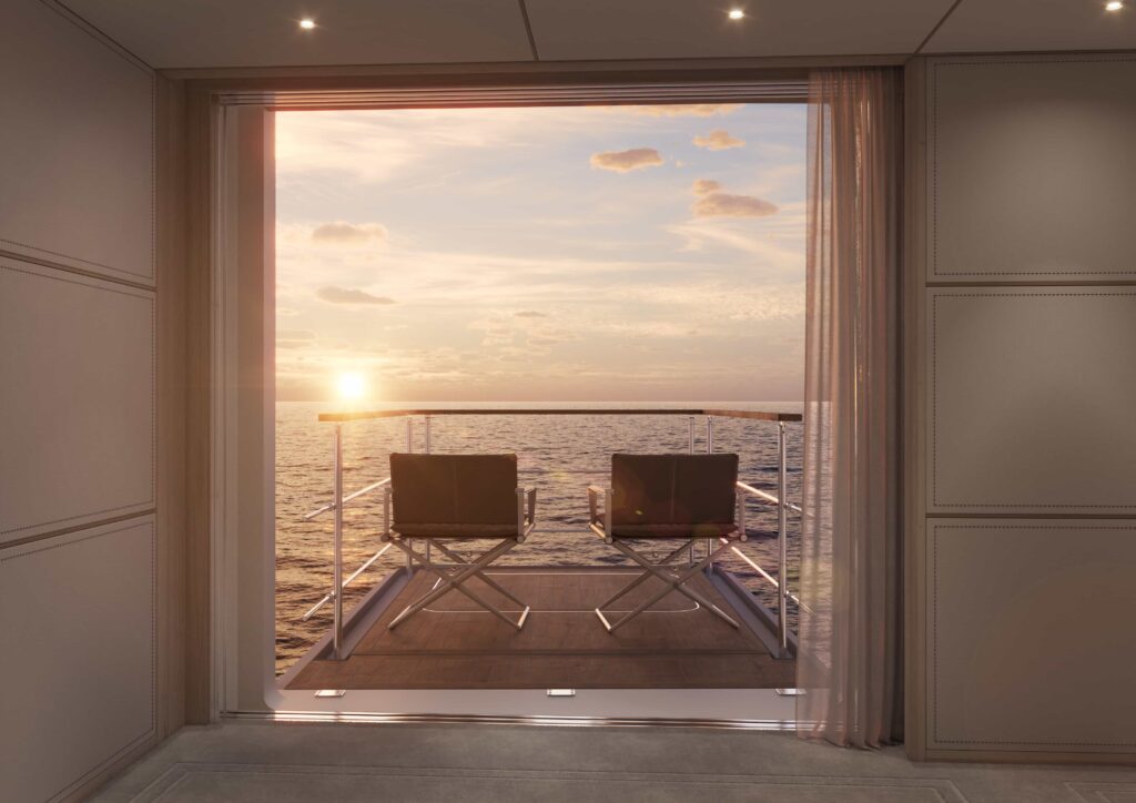 The £162m Sanlorenzo 58Steel Perla Lunar superyacht offers hybrid efficiency luxury lounges spa cinema pool and a full office making it the ultimate work from home retreat at sea.