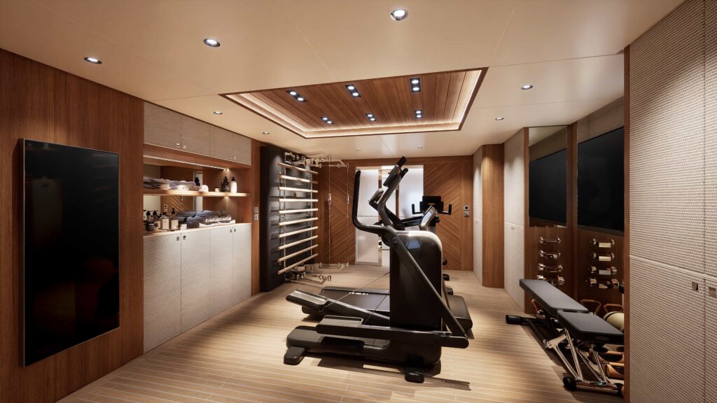 The £162m Sanlorenzo 58Steel Perla Lunar superyacht offers hybrid efficiency luxury lounges spa cinema pool and a full office making it the ultimate work from home retreat at sea.