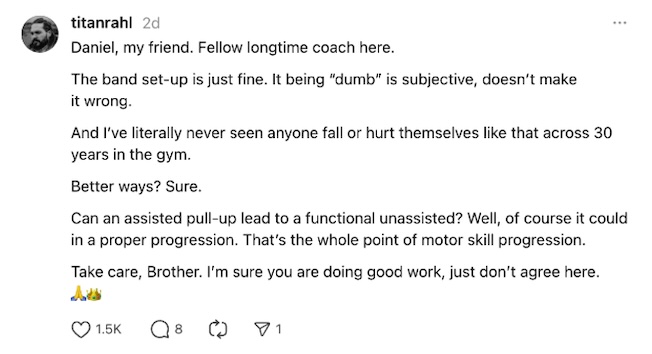 Social media comment on the post of Fitness coach sparks backlash after criticising Taylor Swift trainer over assisted pull ups as fellow trainers defend method say goals differ and call comments bitter mansplaining.