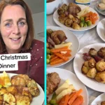 Savvy mum shares how she cooked a full Christmas dinner for six for under ten pounds using bargain veg smart shopping and air fryer tips to cut food and energy costs.