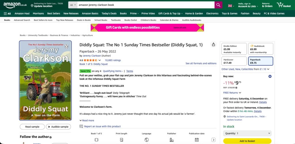 Jeremy Clarkson launches a £50 Merry Sixmas Christmas beer bundle that includes lager, gifts and a book, but shoppers save just 50p compared to buying items separately.