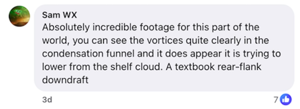Jersey residents were stunned by a swirling cloud funnel that looked like a tornado as a rare weather vortex hovered for an hour before fading without touching the ground.