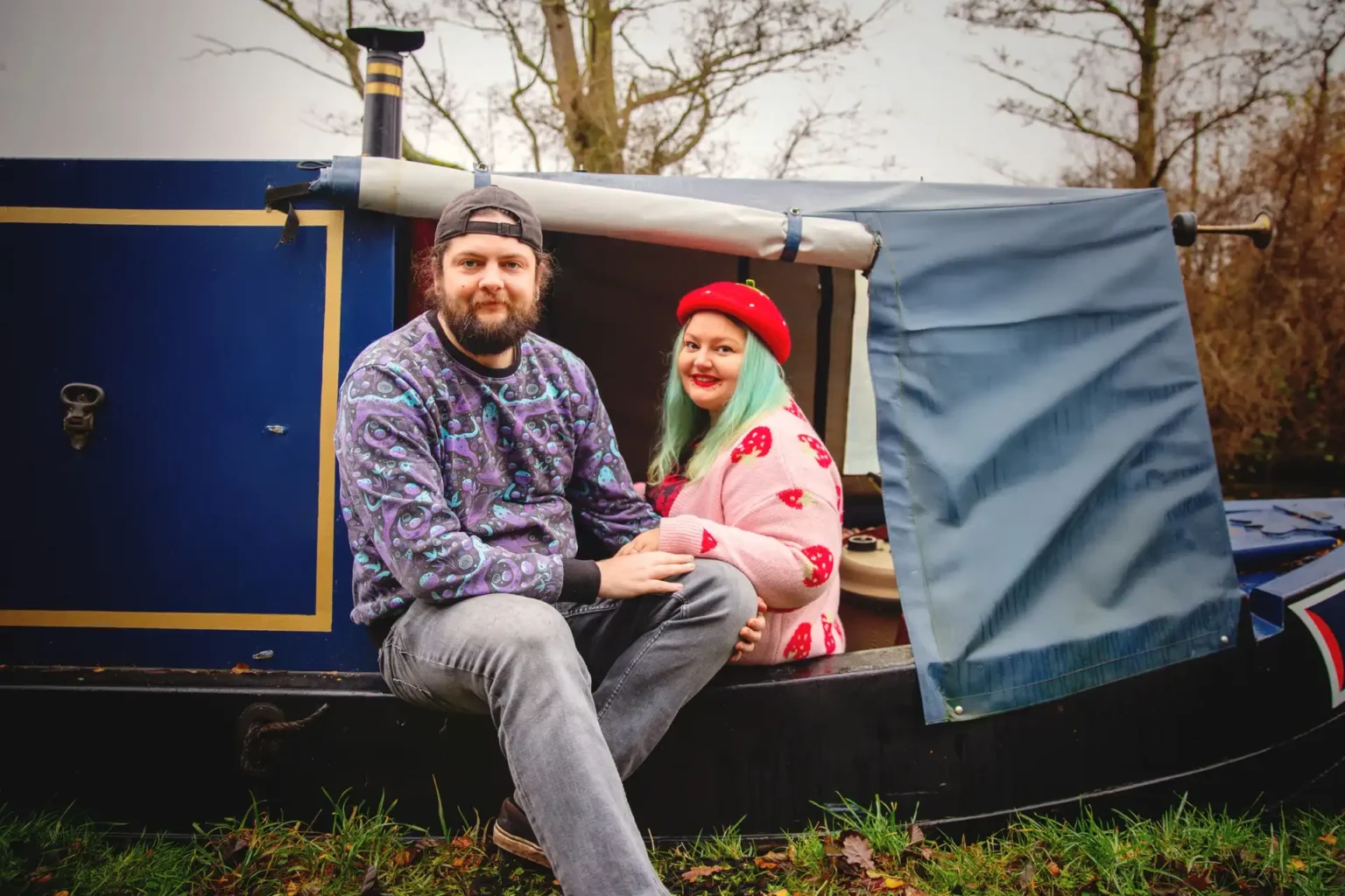 Couple living on a 57ft narrowboat reveal the joys and challenges of moving every two weeks saving money while embracing a cosy peaceful lifestyle that feels like a nonstop holiday even at Christmas.