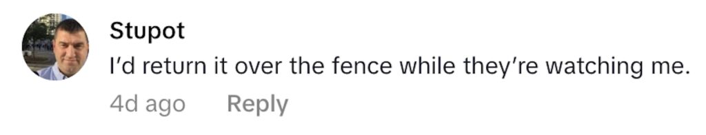 Social media comment on the post of Woman sparks debate after neighbour’s dog repeatedly poops in her garden leading her to post a blunt sign calling him out which stops the mess but triggers a neighbourhood row.