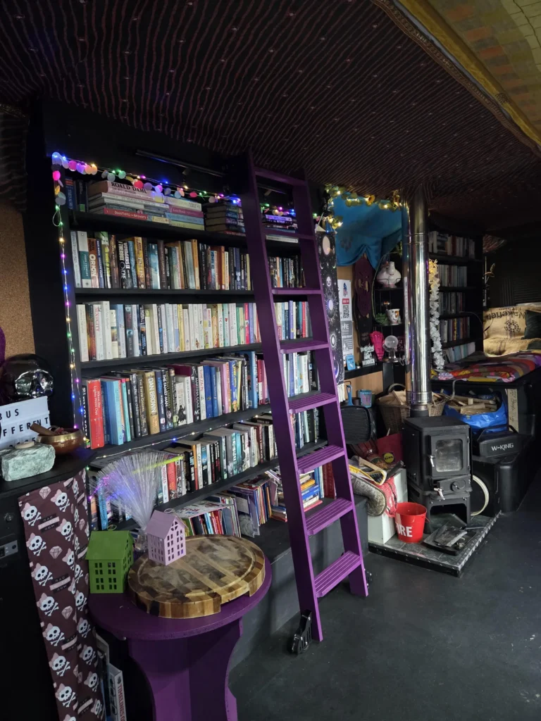 Woman fulfils childhood dream by turning a double decker bus into a home but says living on wheels costs as much as a house with rising insurance fuel and upkeep bills.