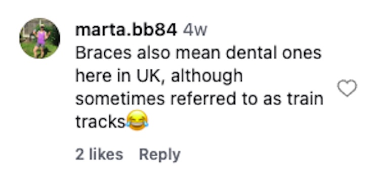 Social media comment on the post of An American woman in Manchester revealed four words with different meanings in the UK, including braces, fanny, rubber and pants, causing embarrassing mishaps since moving from Texas.