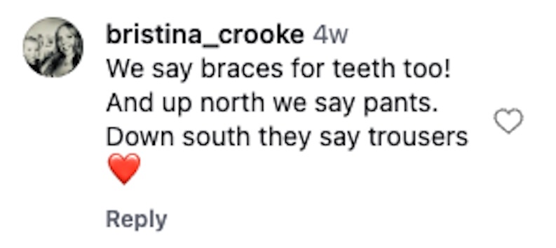Social media comment on the post of An American woman in Manchester revealed four words with different meanings in the UK, including braces, fanny, rubber and pants, causing embarrassing mishaps since moving from Texas.