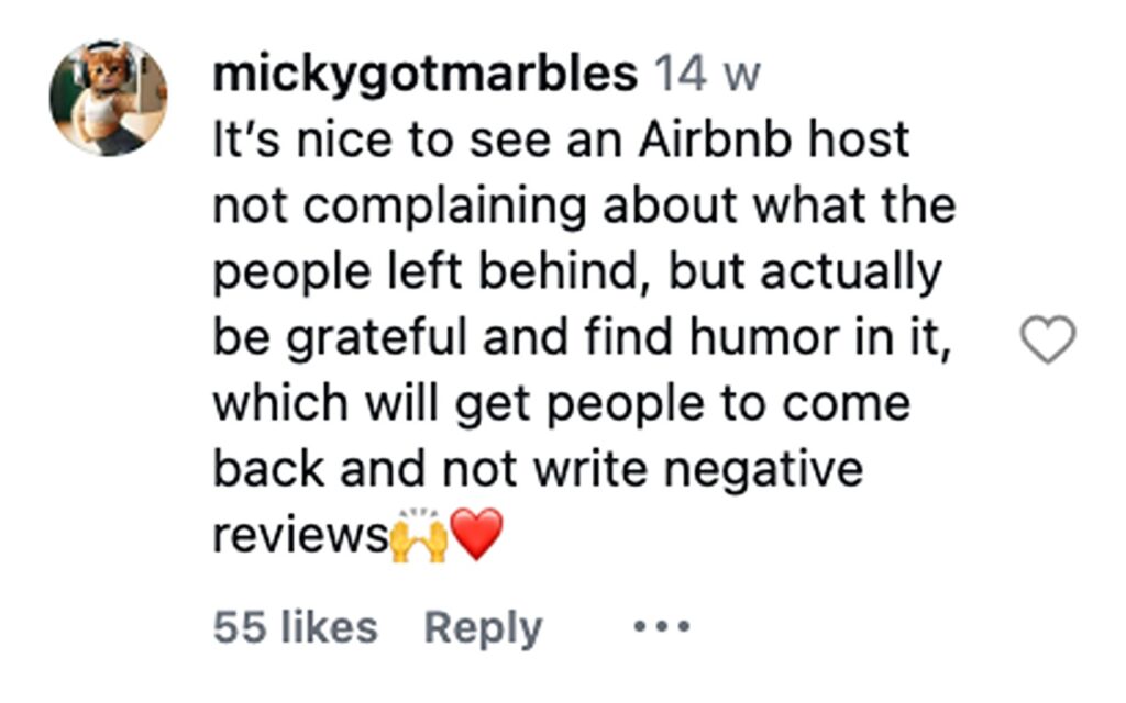 Social media comment on the post of Airbnb host reveals strange items guests left behind including £300 Apple headphones, wedding ring and Apple Watch. She has second fridge just for abandoned drinks.